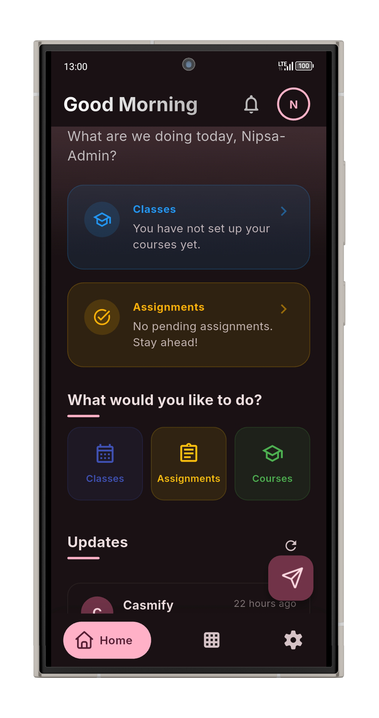 Home Screen Screenshot